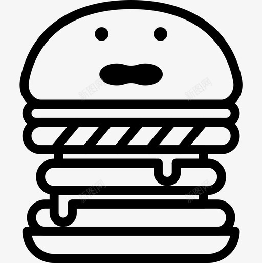 汉堡美食家2直系图标svg_新图网 https://ixintu.com 汉堡 直系 美食家2