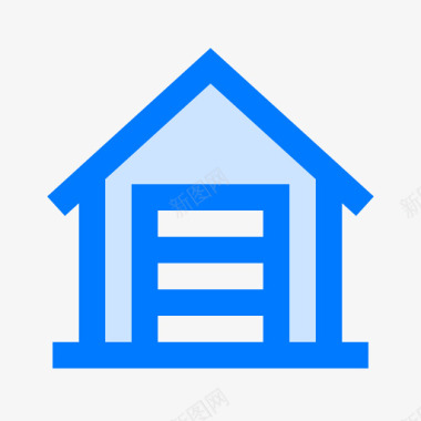 车库建筑师3蓝色图标图标