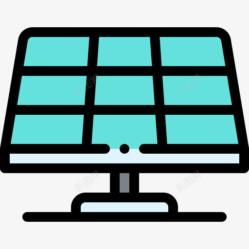 太阳能电池板智能家庭8线性颜色图标svg_新图网 https://ixintu.com 太阳能 家庭 智能 电池板 线性 颜色
