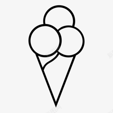 原味冰淇淋蛋卷冰淇淋图标图标