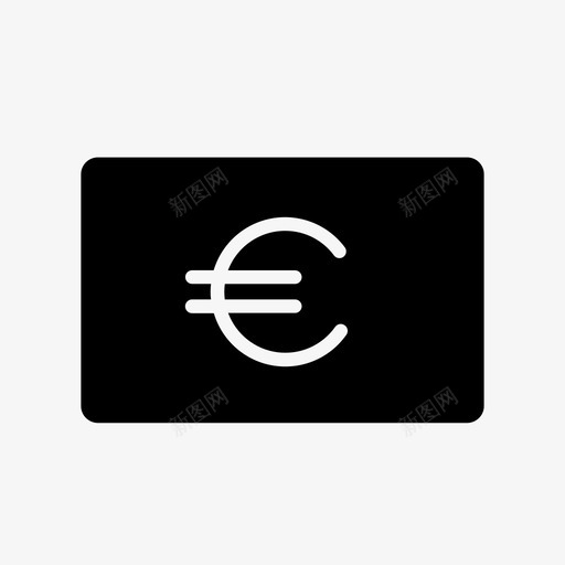 欧元钞票现金货币图标svg_新图网 https://ixintu.com 付款 欧元 现金 网店 货币 钞票