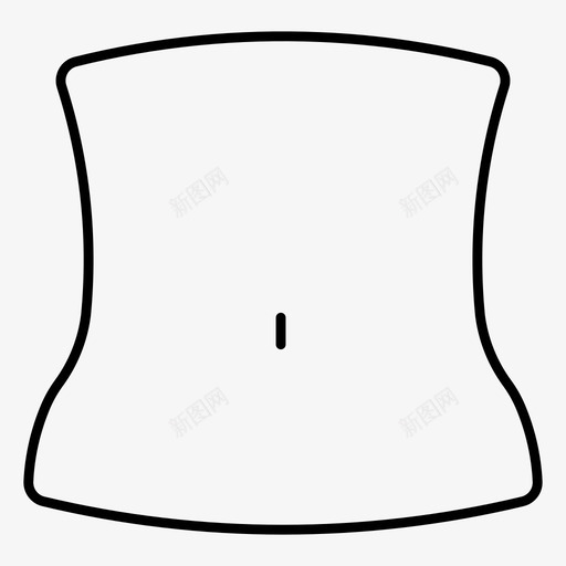 腹部美容身体图标svg_新图网 https://ixintu.com 人体部位 减肥 美容 腹部 身体