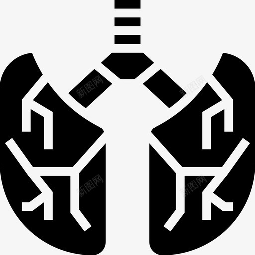 肺人体器官4字形图标svg_新图网 https://ixintu.com 人体 器官 字形