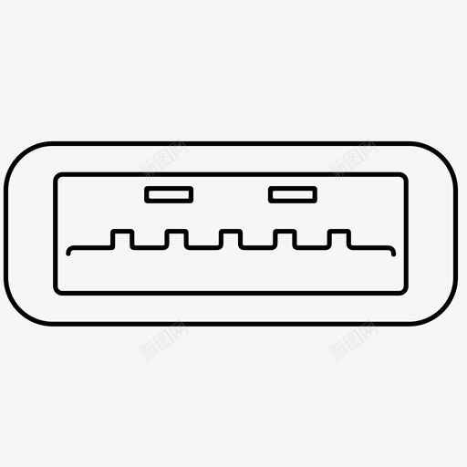 usb接口数据电缆连接器图标svg_新图网 https://ixintu.com usb 接口 数据 电缆 连接器