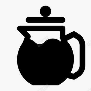茶壶饮料陶工图标图标