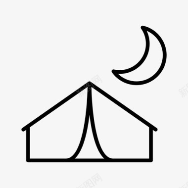 帐篷营地野营图标图标