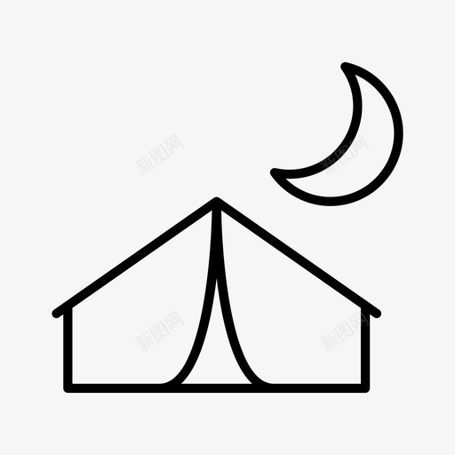 帐篷营地野营图标svg_新图网 https://ixintu.com 休息 夜晚 帐篷 有趣的假期大纲 营地 野营 野餐