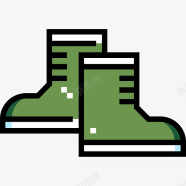 雨靴秋42线条色图标图标