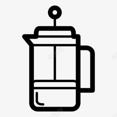 咖啡壶咖啡咖啡因图标图标