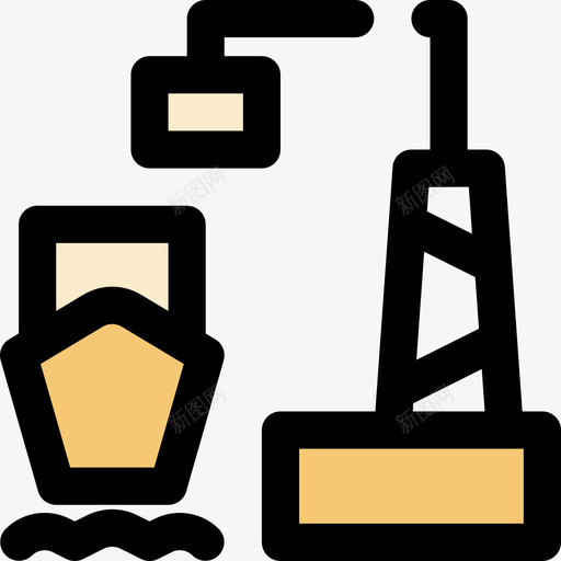 港口运输128线性颜色图标svg_新图网 https://ixintu.com 港口 线性颜色 运输128