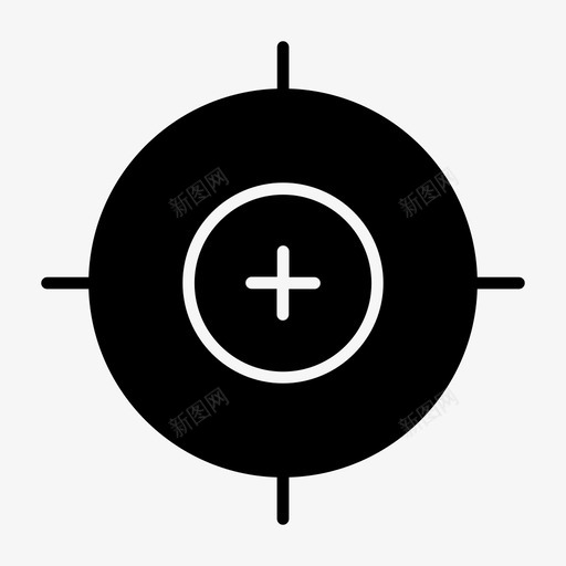 目标瞄准聚焦图标svg_新图网 https://ixintu.com 公司 商业 射击 目标 瞄准 聚焦 雕文