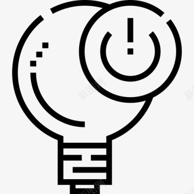 灯泡家用自动2线性图标图标