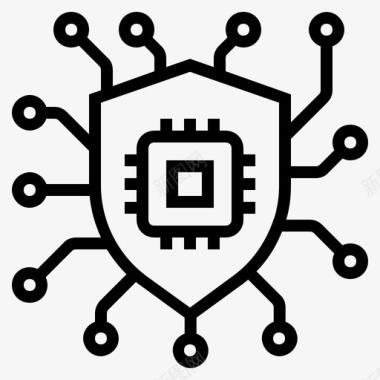 网络安全保护安全图标图标