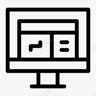 分析商业和金融计算机图标图标