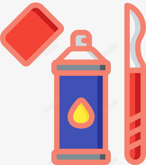 喷雾罐平面79线性颜色图标svg_新图网 https://ixintu.com 喷雾 平面设计 线性 颜色