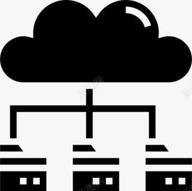 共享云服务6字形图标图标