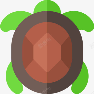 海龟野生动物22扁平图标图标