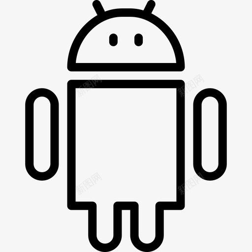 Android机器人机器4线性图标svg_新图网 https://ixintu.com Android 机器 机器人 线性