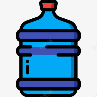 5个线性水瓶图标图标