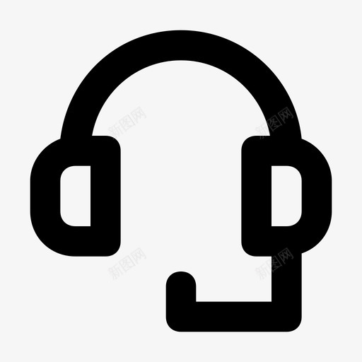 耳机商务客户图标svg_新图网 https://ixintu.com 商务 客户 服务 管理 耳机