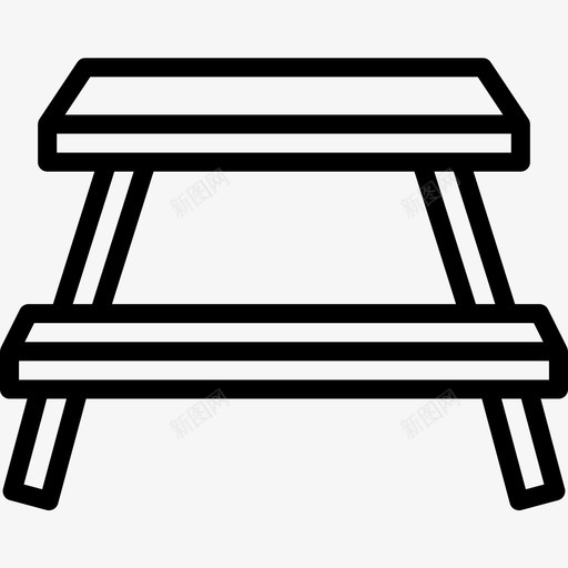 野餐桌家具82直线型图标svg_新图网 https://ixintu.com 家具82 直线型 野餐桌