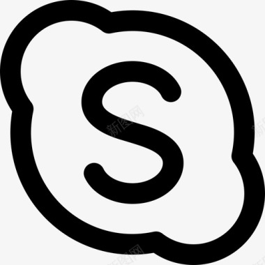 Skype社交媒体96线性图标图标