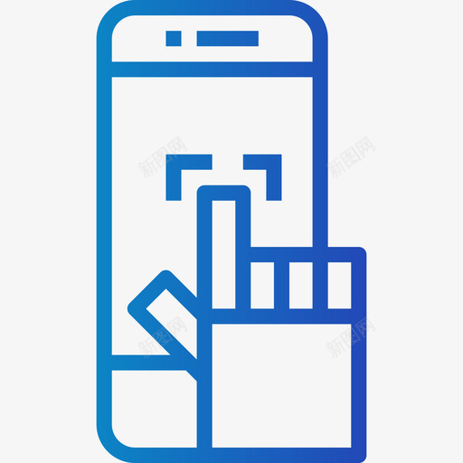 触摸智能手机9渐变图标svg_新图网 https://ixintu.com 手机 智能 渐变 触摸