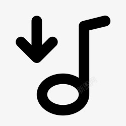 低音符低音乐符号图标高清图片