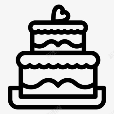 蛋糕婚礼结婚蛋糕图标图标