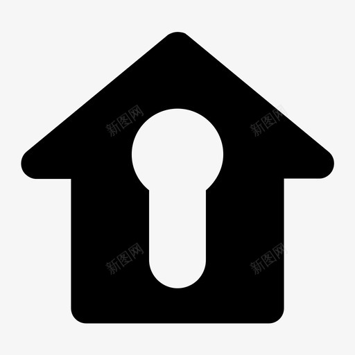 隐私家房子图标svg_新图网 https://ixintu.com 房子 私人 隐私
