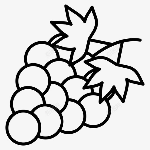 葡萄浆果食物图标svg_新图网 https://ixintu.com 水果 浆果 营养 葡萄 表情符号 食物
