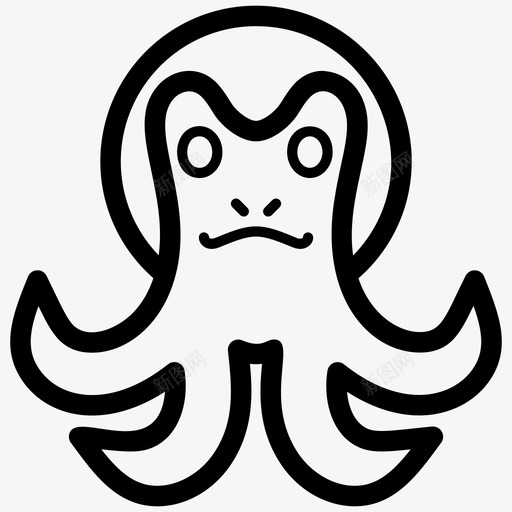 章鱼动物表情符号图标svg_新图网 https://ixintu.com 动物 向量 图标 海洋生物 章鱼 符号 表情