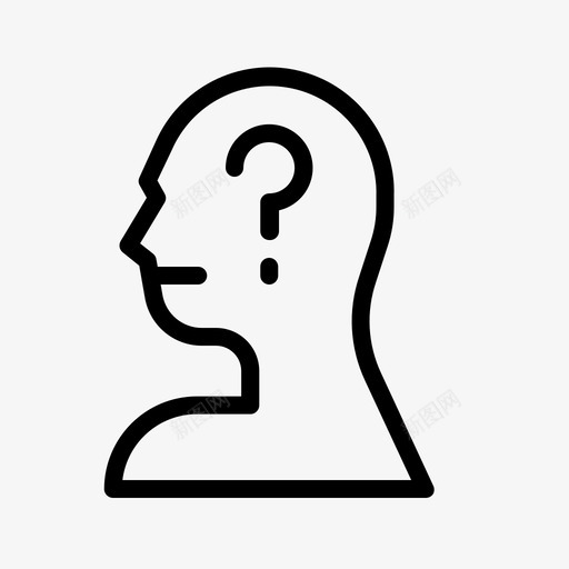化身提问人图标svg_新图网 https://ixintu.com 化身 图标 思考 提问 教育 解决方案 问题