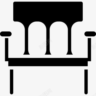 椅子家具127实心图标图标