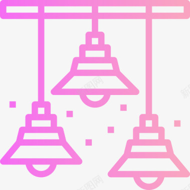 灯咖啡厅34梯度图标图标