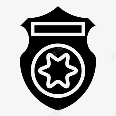 警察徽章法律图标图标