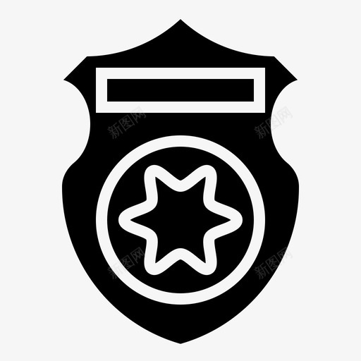 警察徽章法律图标svg_新图网 https://ixintu.com 司法 安全 徽章 标志 法律 警察 象征