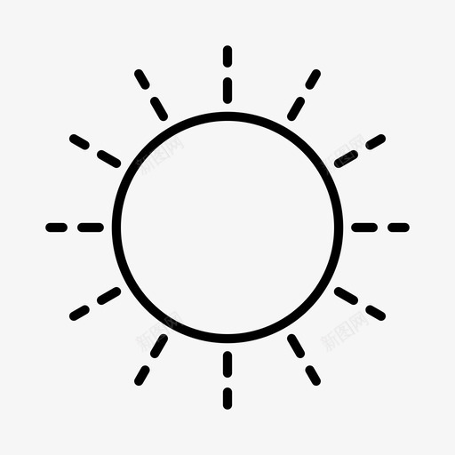 太阳预报计量图标svg_新图网 https://ixintu.com 夏季 天气 太阳 自然 计量 预报