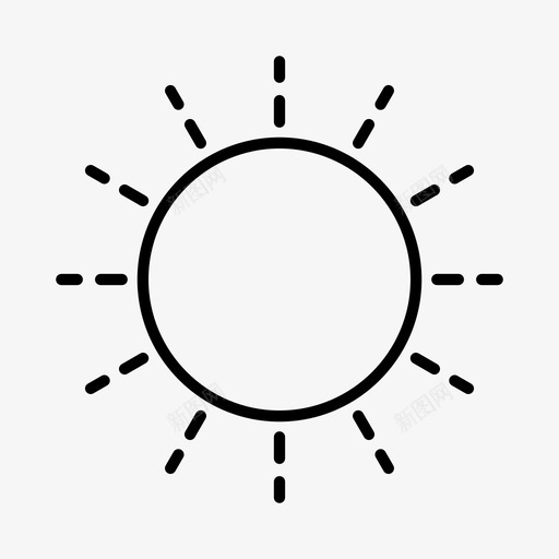 太阳预报计量图标svg_新图网 https://ixintu.com 夏季 天气 太阳 自然 计量 预报