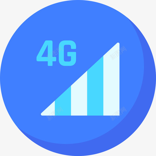 4g通知7扁平图标svg_新图网 https://ixintu.com 4g 扁平 通知7