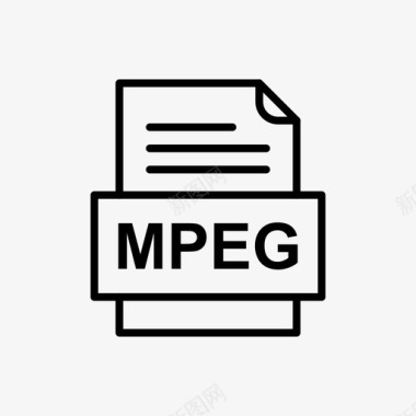 mpeg文件文档图标文件类型格式图标