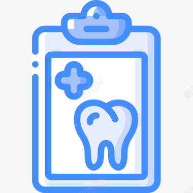 健康报告牙科7蓝色图标图标