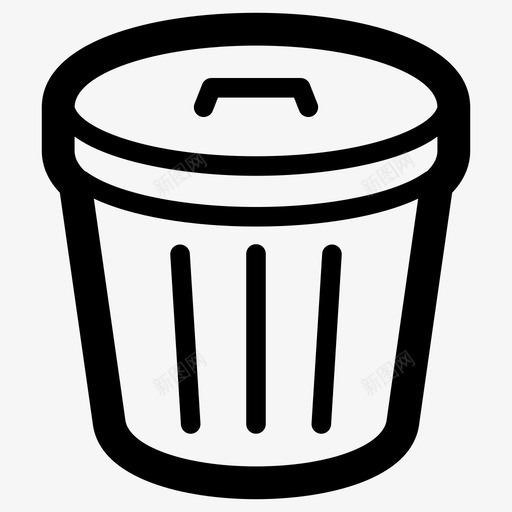 垃圾桶处理垃圾图标svg_新图网 https://ixintu.com 垃圾 垃圾桶 处理 红宝石