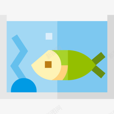 鱼缸钓鱼22扁平图标图标