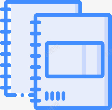 笔记本文具59蓝色图标图标