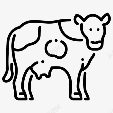 奶牛奶牛场图标图标