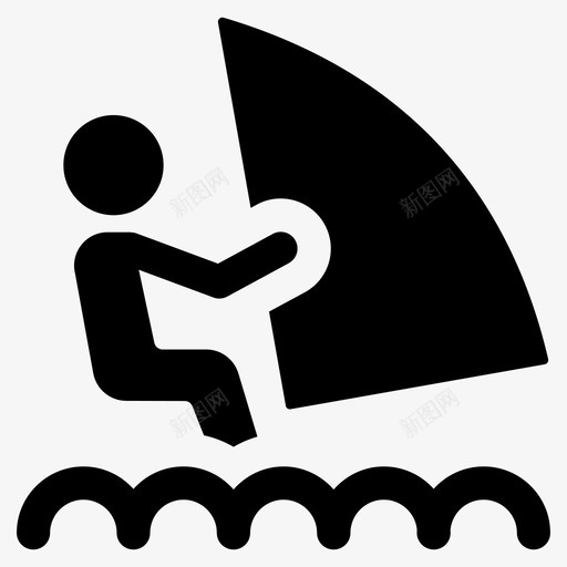 划船帆船运动字形图标svg_新图网 https://ixintu.com 划船 帆船 运动字形图标