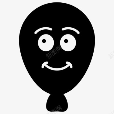 气球表情符号气球脸表情符号图标图标