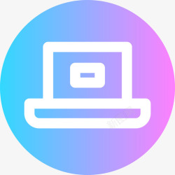 icon61圆形笔记本笔记本电脑电子商务98圆形图标高清图片