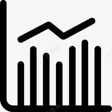 统计广告5线性图标图标